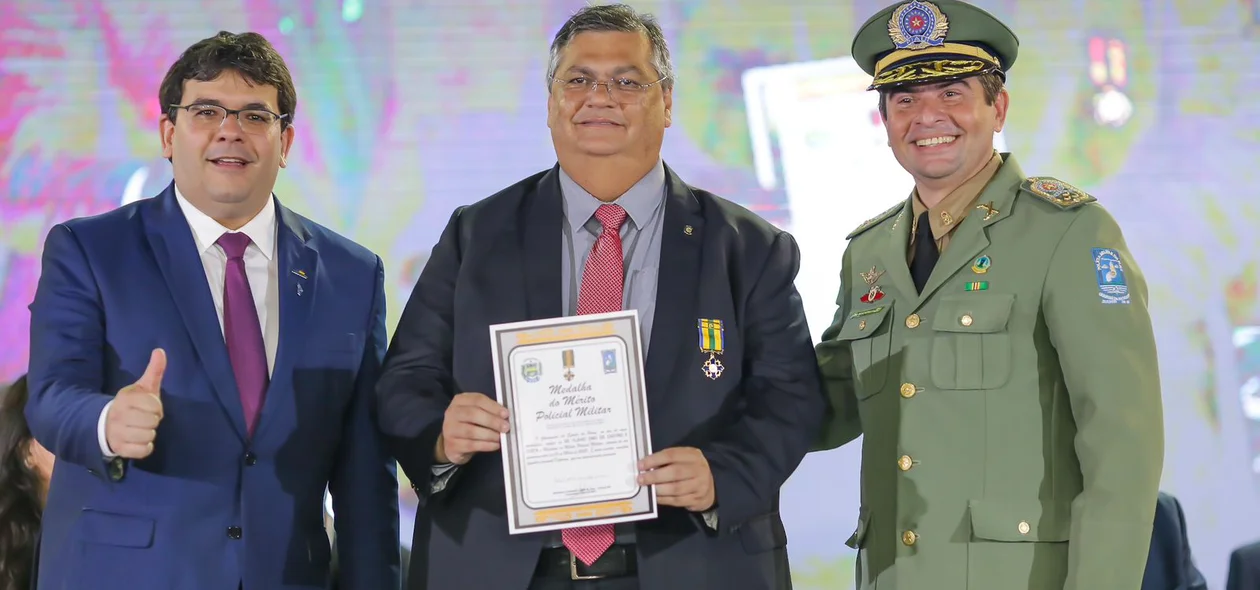Rafael Fonteles, Flávio Dino e coronel Scheiwann Lopes