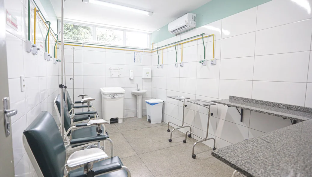 Sala de atendimento dos pacientes