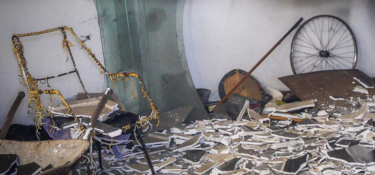 Sala destruída