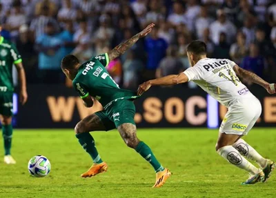 Santos e Palmeiras empatam na Vila Belmiro