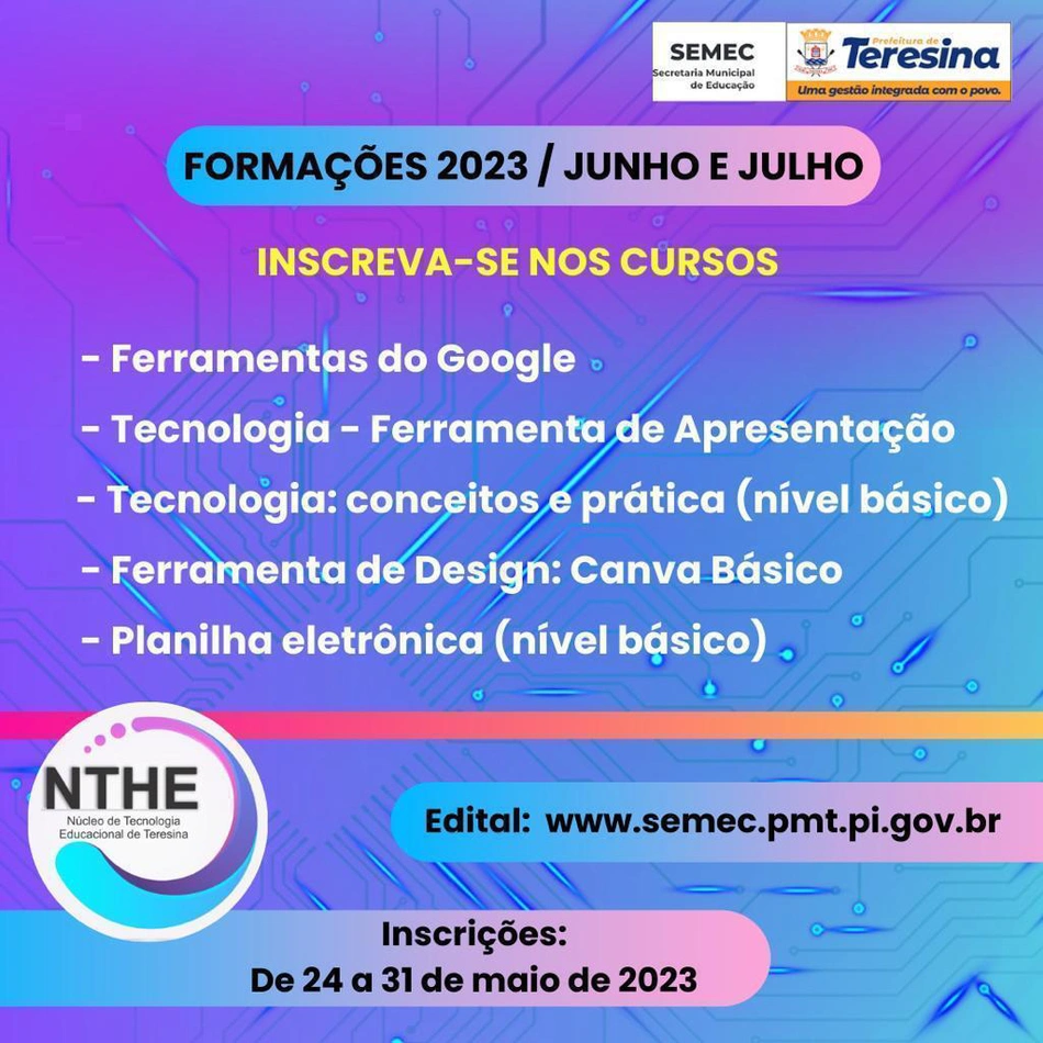 Semec tem cursos gratuitos de formação em tecnologias educacionais