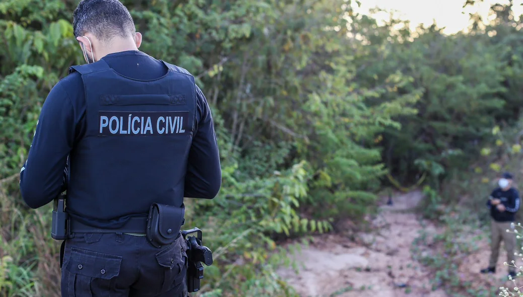 A área onde o corpo foi encontrado é de matagal