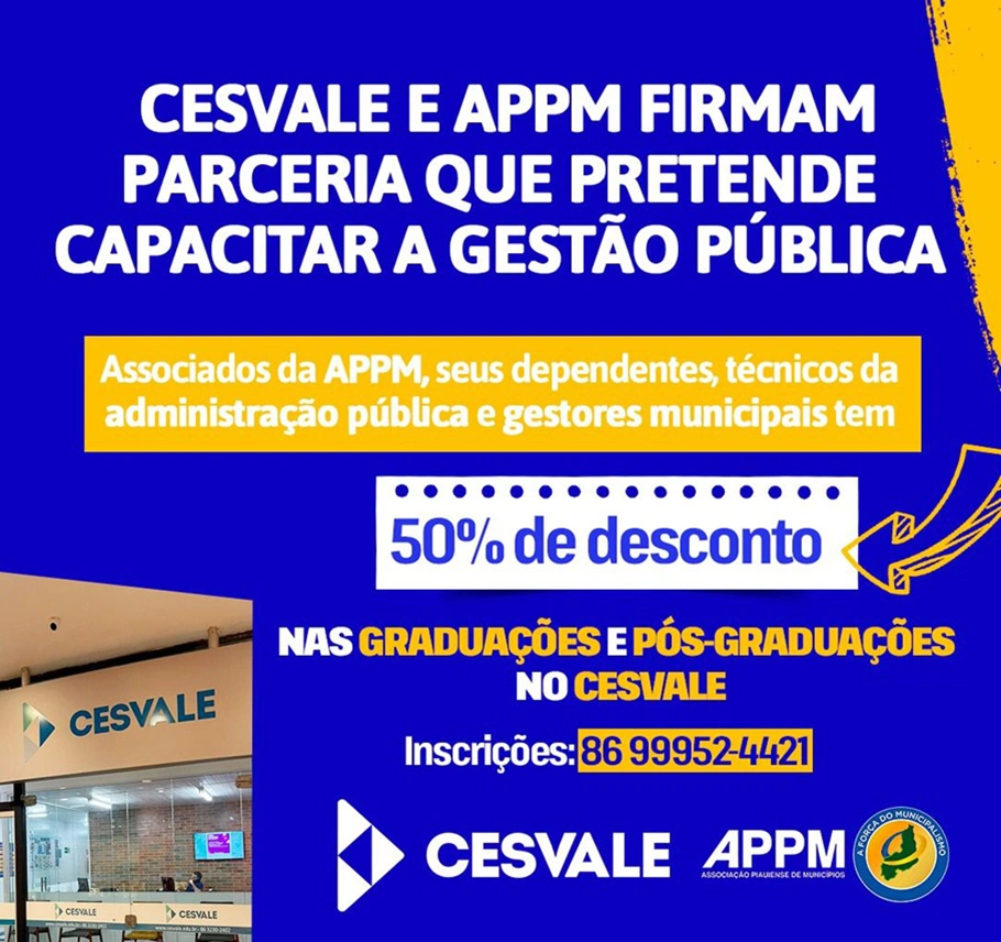 APPM e Cesvale firmam parceria para beneficiar servidores