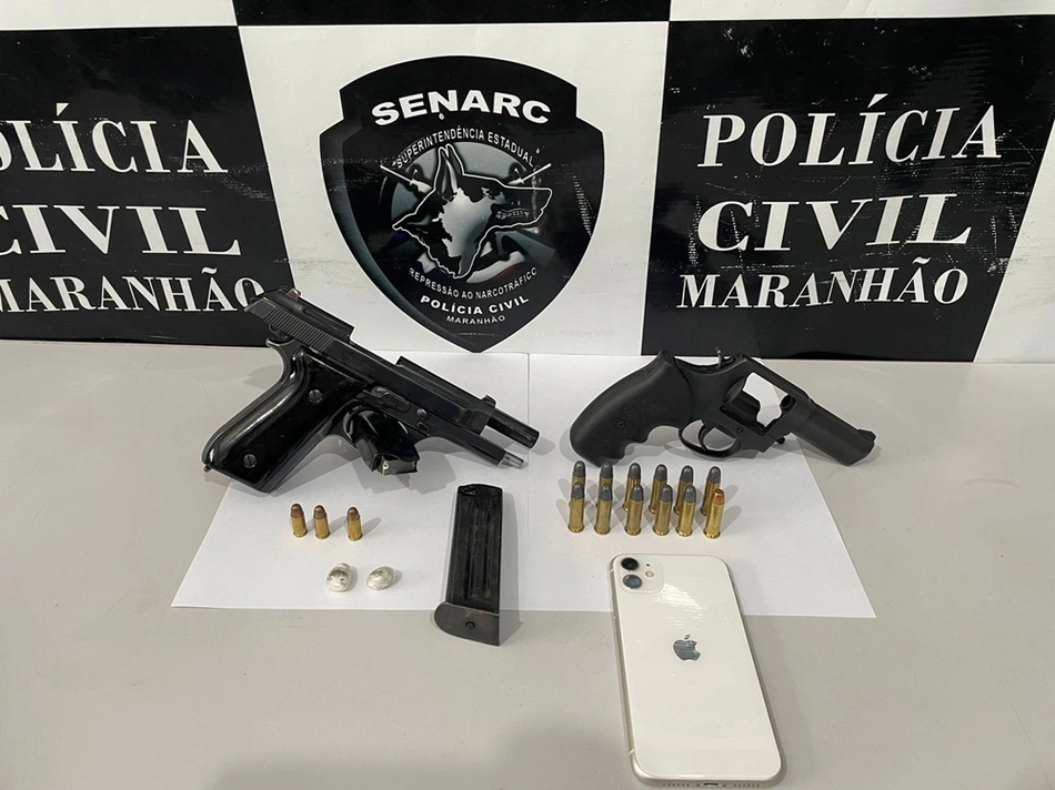 Armas apreendidas no bairro Cidade Nova em Timon