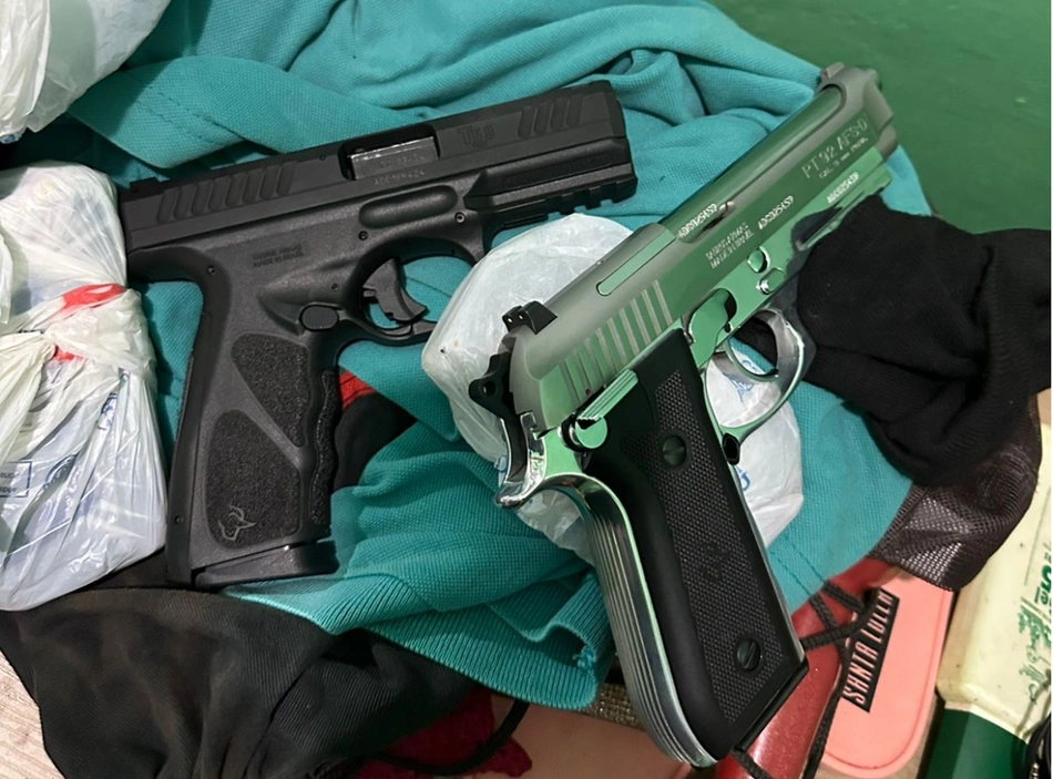 Armas de fogo apreendidas