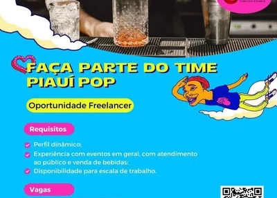 Banner de contratação de 325 profissionais para o Piauí Pop