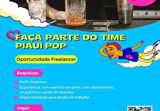 Banner de contratação de 325 profissionais para o Piauí Pop