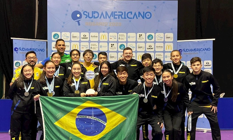 Brasil conquista 21 medalhas no Sul-Americano de Tênis de Mesa