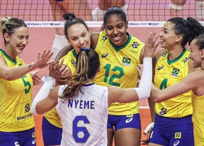 Brasil vence Coreia do Sul na Ligas das Nações de Vôlei
