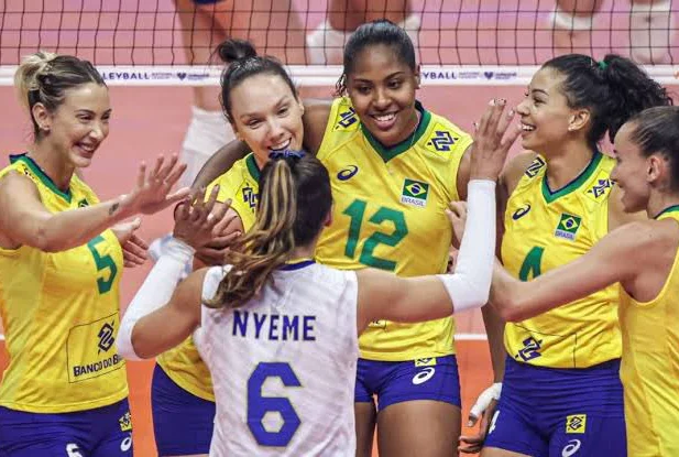 Brasil vence Coreia do Sul na Ligas das Nações de Vôlei