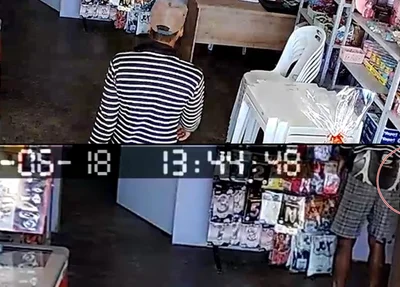 Câmera flagra bandido furtando comércio em Betânia do Piauí