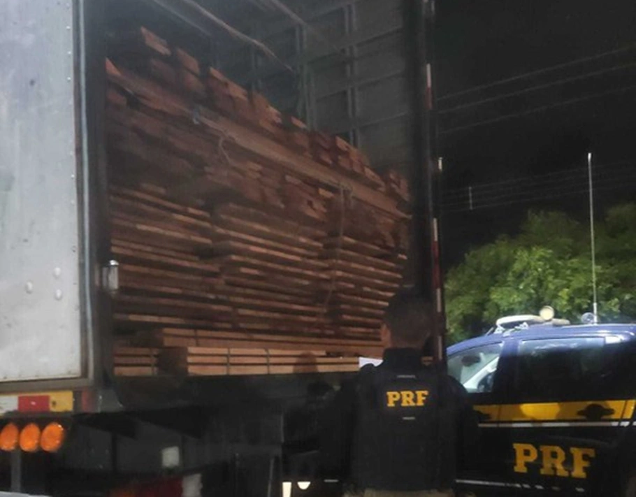 Carga com 20 m³ foi apreendida pela PRF em Picos