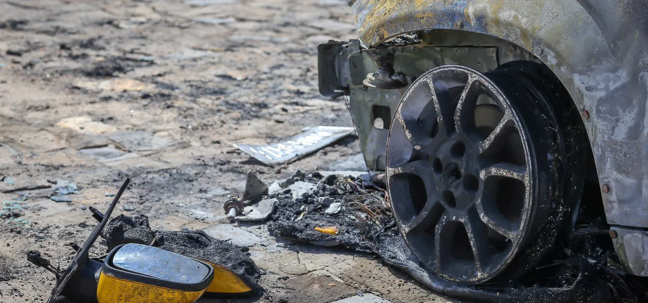 Destroços do carro