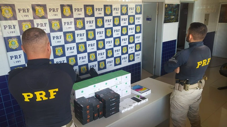 Eletrônicos apreendidos pela PRF em Floriano