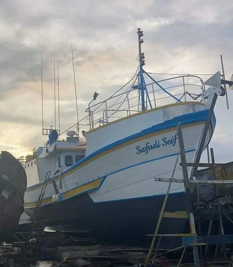 Embarcação “Safadi Seif" que naufragou em Santa Catarina.