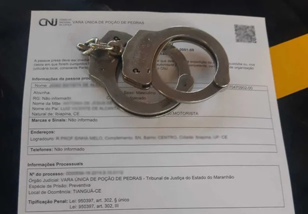 Foragido da Justiça do Maranhão há mais de 5 anos é preso em Campo Maior