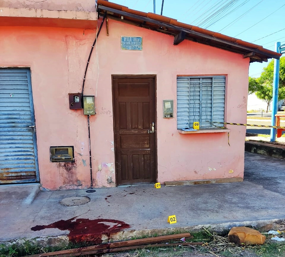 Frente da residência em que Paulo foi assassinado