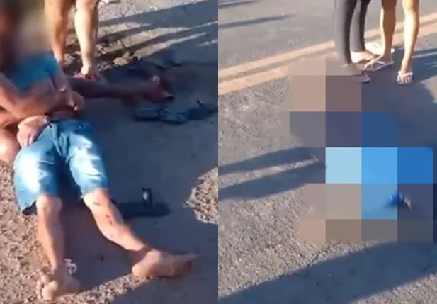Grave acidente na BR 343 em Buriti dos Lopes deixa ciclista idoso e jovem motociclista gravemente feridos