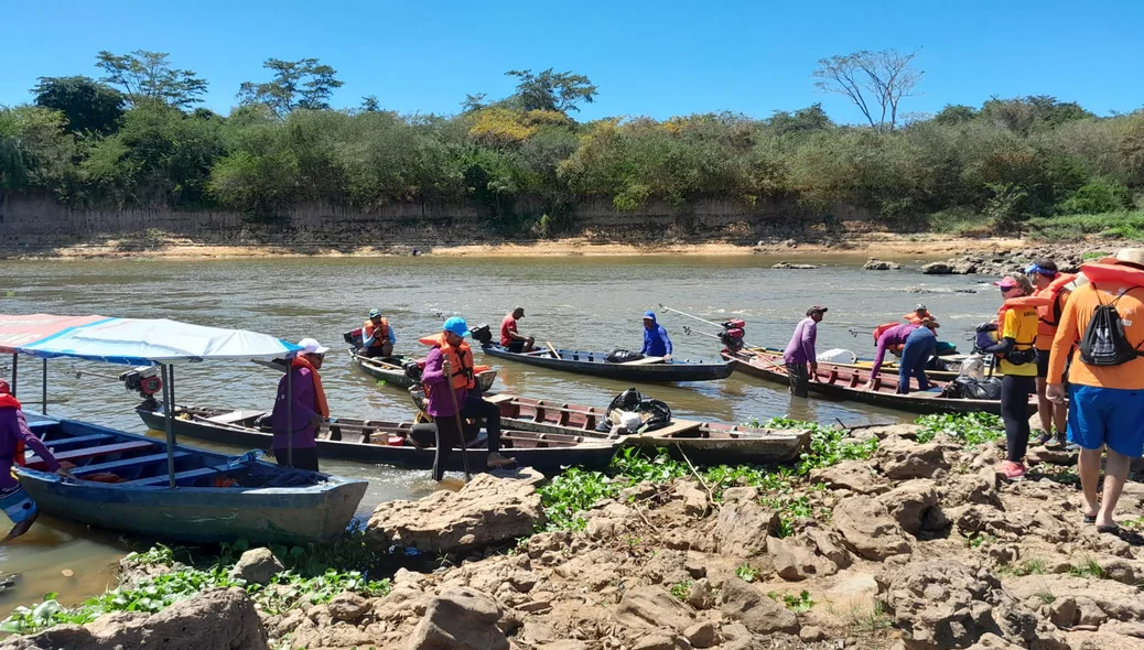 Grupo já chegando perto do Parque Ambiental Encontro dos Rios