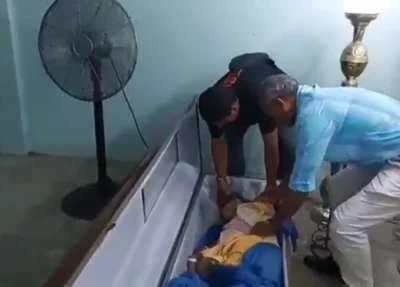 Idosa acordou dentro do caixão