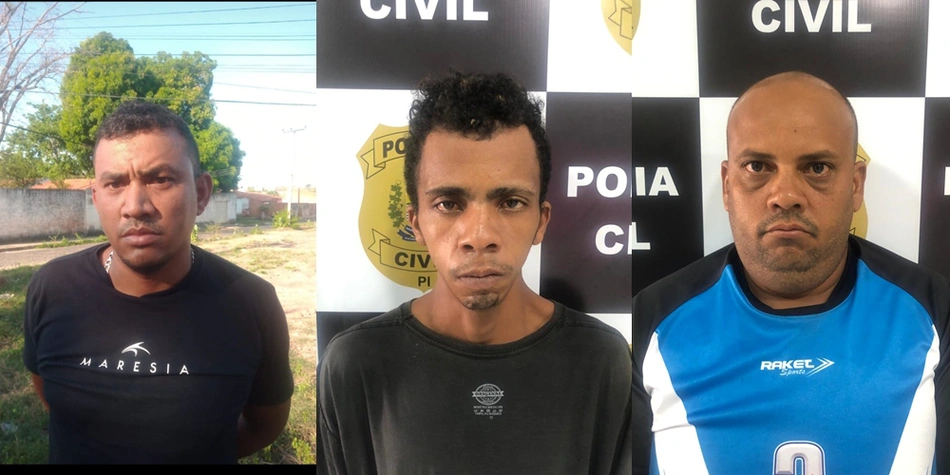 José Terto; Jhones Pires e Erisvan da Costa