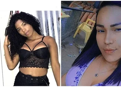 Kauany Alves e à direita a amiga dela, Lívia