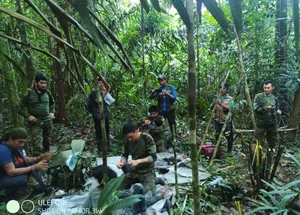 Local em que as crianças foram encontradas, na selva colombiana e receberam os primeiros atendimentos após 40 dias