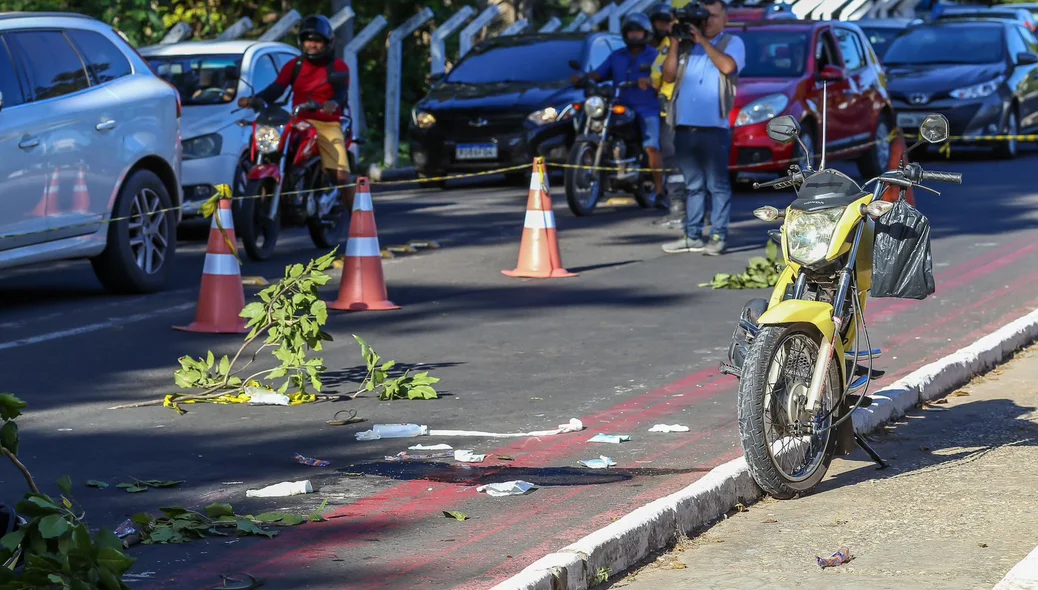 Local onde ocorreu o acidente na Avenida Piauí, em Timon-MA