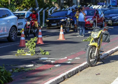 Local onde ocorreu o acidente na Avenida Piauí, em Timon-MA