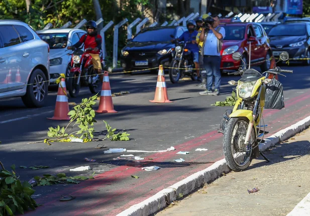 Local onde ocorreu o acidente na Avenida Piauí, em Timon-MA