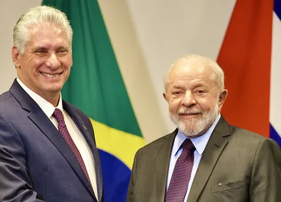 Lula e o ditador de Cuba, Miguel Díaz-Canel