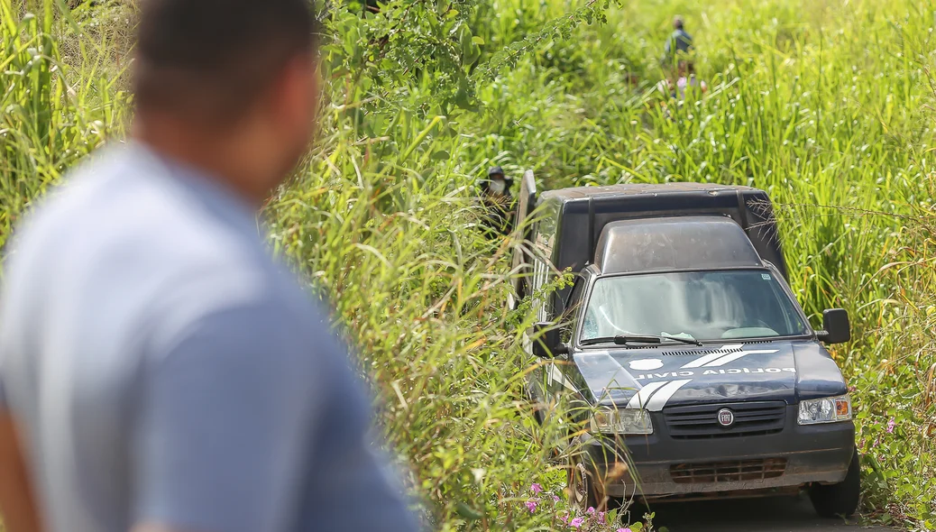 Matagal onde a vítima foi encontrada