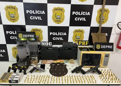 Material apreendido durante a Operação São Jorge