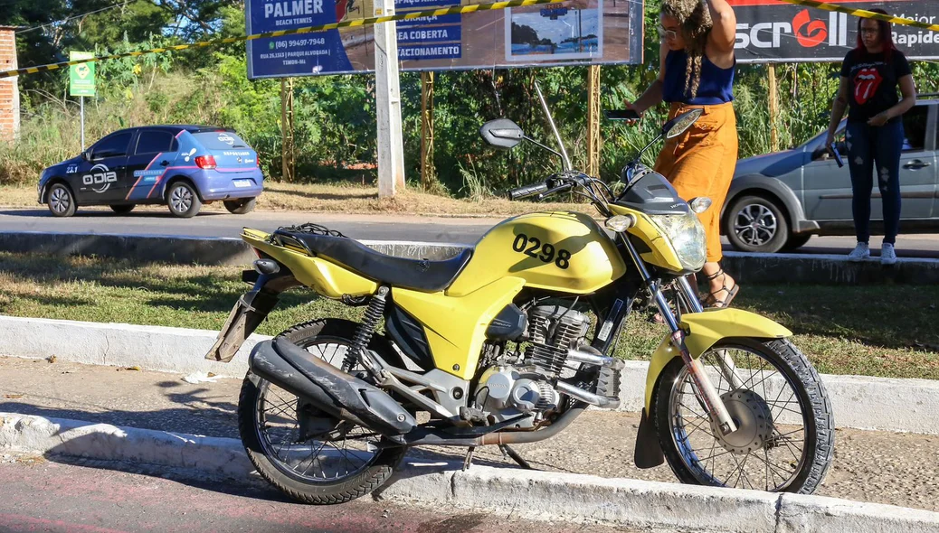 Motocicleta da vítima ficou intacta