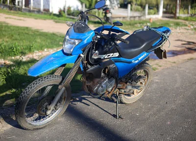 Motocicleta envolvida no acidente