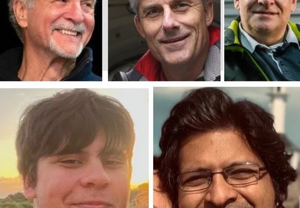 Paul-Henry Nargeolet, Stockton Rush, Hamish Harding, Shahzada e Suleman Dawood, abordos no submarino.