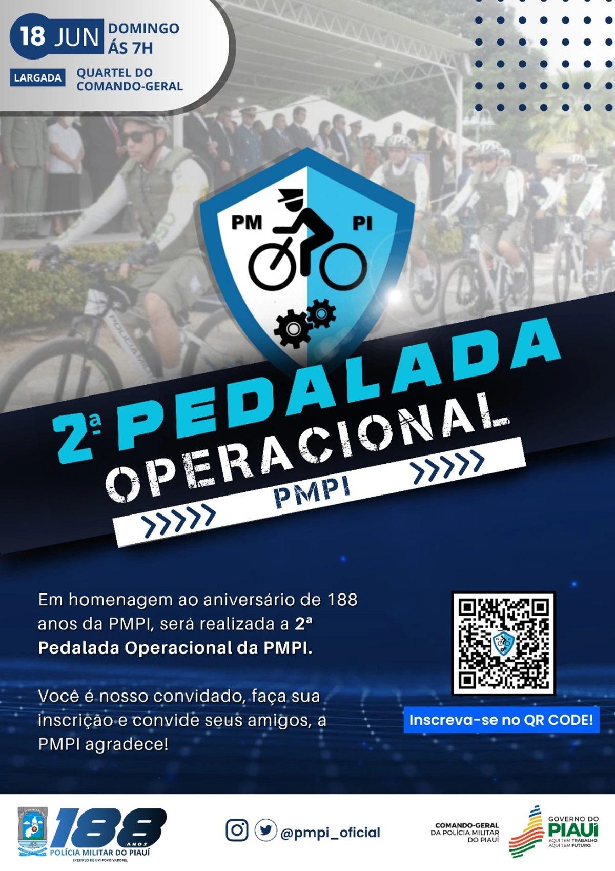 Polícia Militar promove 2ª Pedalada Operacional no próximo domingo(18)