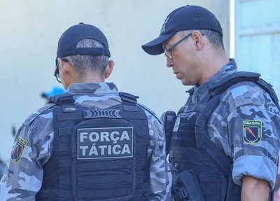 Policiais da Força Tática estiveram no local da ocorrência