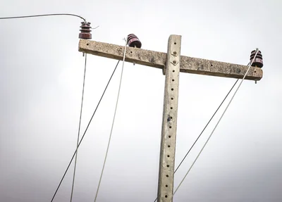 Poste em que a aeronave colidiu