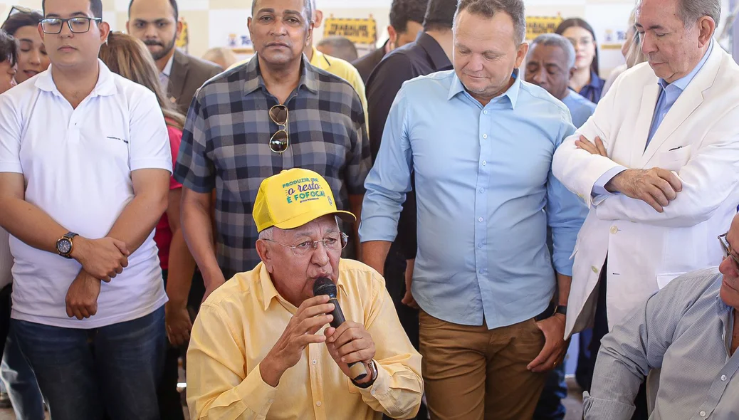 Prefeito Dr. Pessoa durante seu pronunciamento