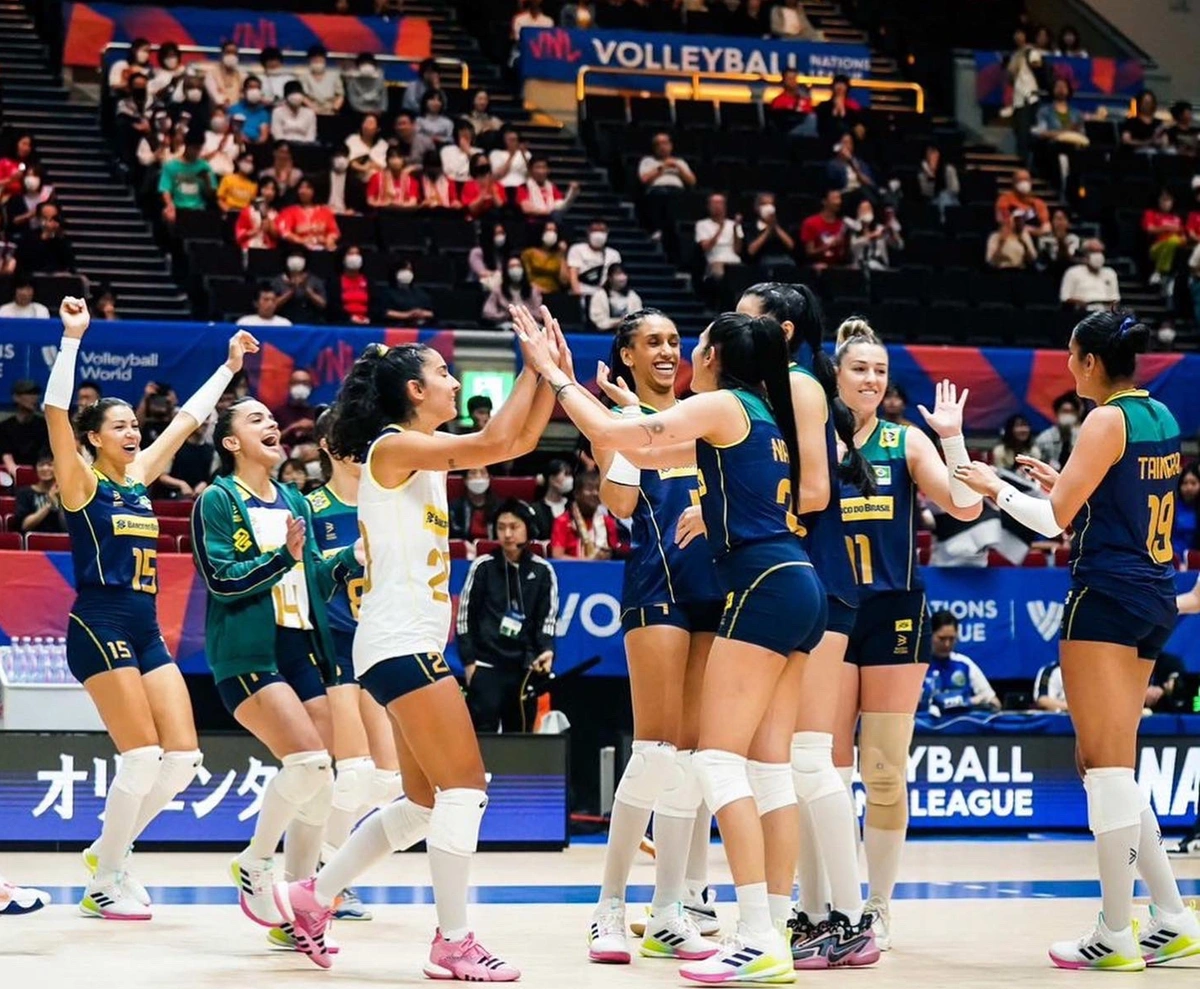 Seleção Brasileira de Vôlei domina Croácia e vence por 3 sets a 0