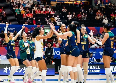 Seleção Brasileira de Vôlei domina Croácia e vence por 3 sets a 0