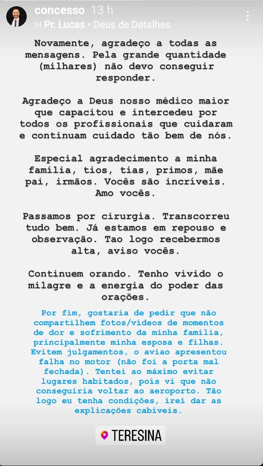 Story do piloto Arcedino Concesso