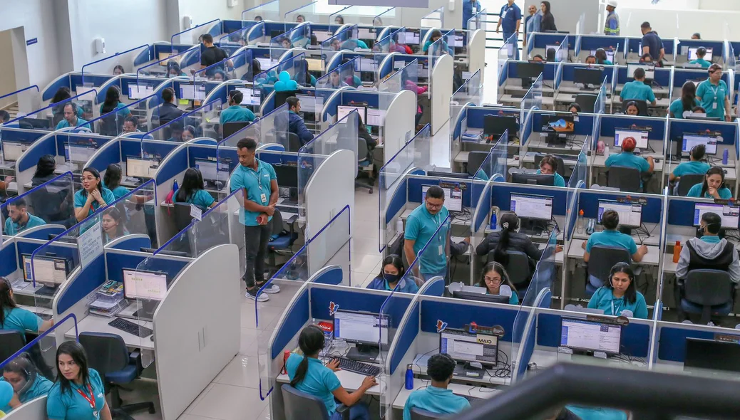 Trabalhadores do call center