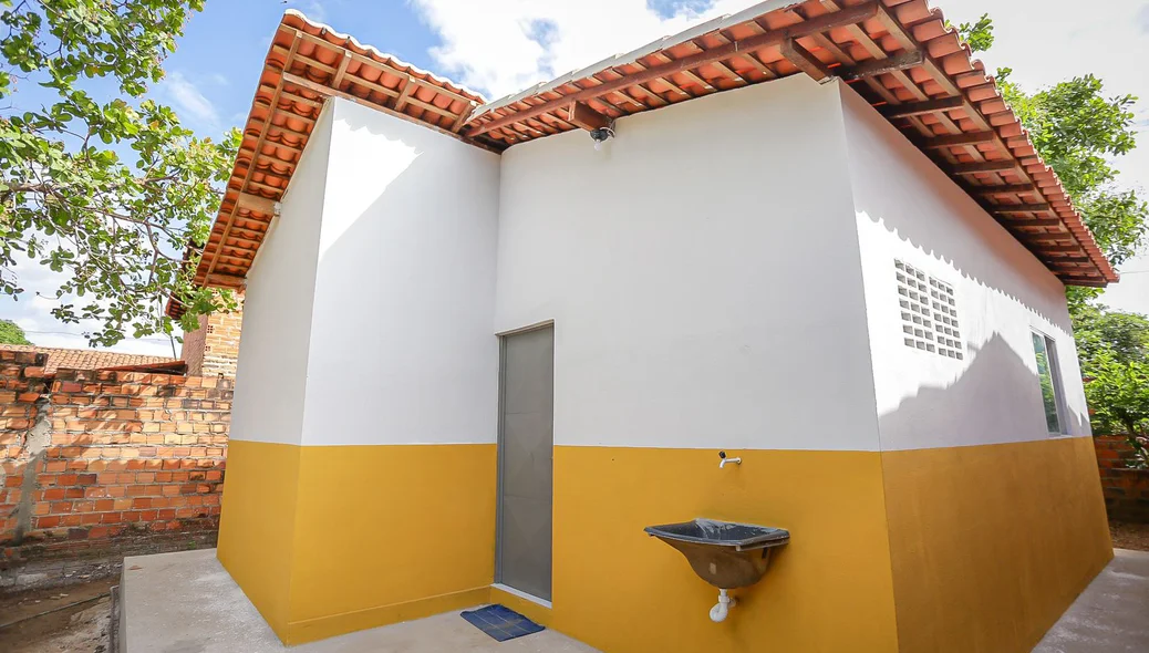 Uma das casas entregues