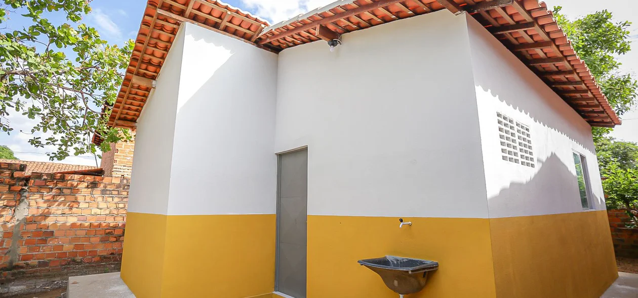 Uma das casas entregues