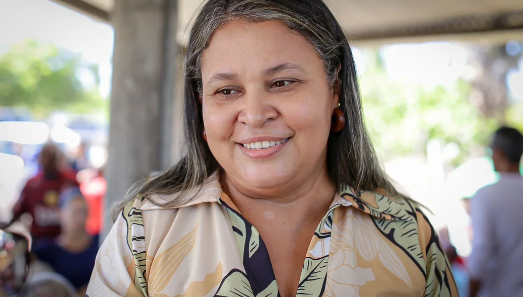 Ana Cristina, presidente da Associação dos Moradores do Povoado Camboa