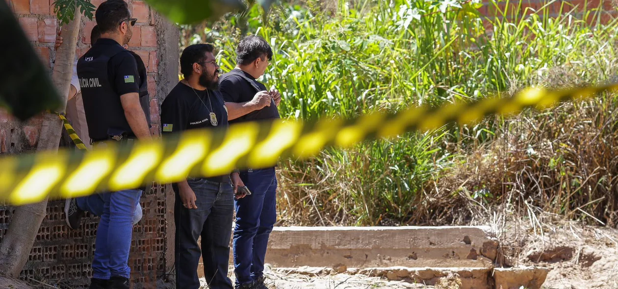 Área foi isolada para a chegada da perícia