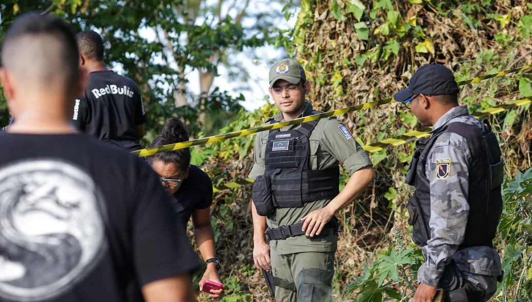 Área foi isolada para a chegada da perícia