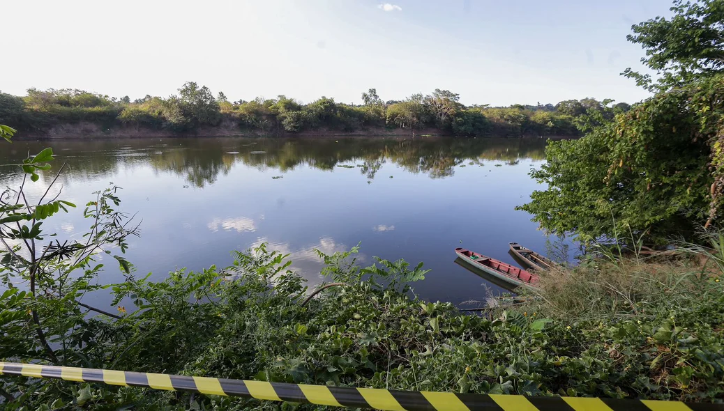 Área onde o pescador encontrou o corpo de Kelven